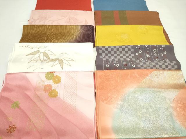 平和屋着物★和装小物　帯揚げ10枚セット　正絹　逸品　CABD8423ju