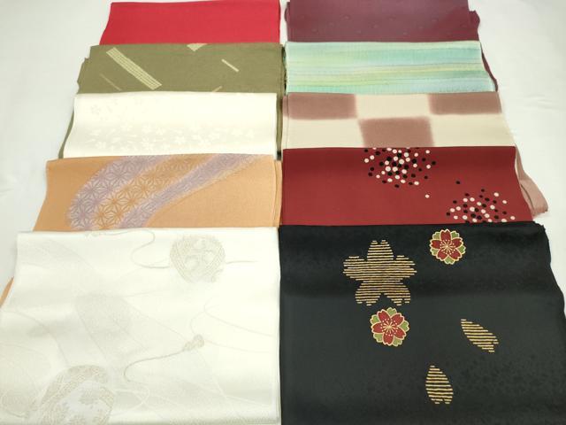 平和屋着物★和装小物　帯揚げ10枚セット　正絹　逸品　CABD8429ju