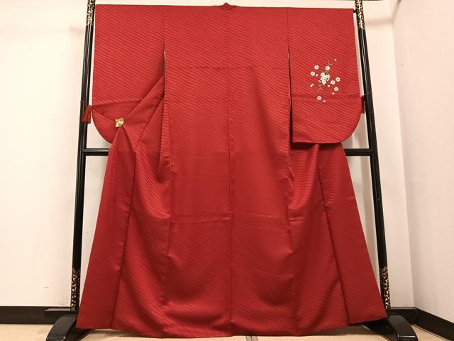 Uramono - 平和屋着物▼小振袖　二尺袖　刺繍　草花文　洗える着物　AABG2803ph