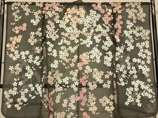 平和屋の平和屋本店●夏物　お引きずり・お引き摺り・引き振袖　和装　結婚式　舞妓　芸妓　芸者　衣装　オーガンジー　舞桜文　AABK8372fw｜アングル3
