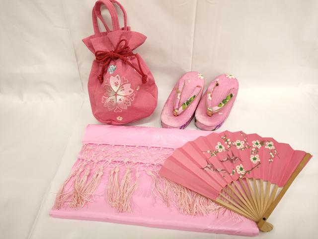 平和屋着物[]七五三　女の子　和装小物セット(草履・バッグ・扇子・志古貴)　逸品　AABK9123ja