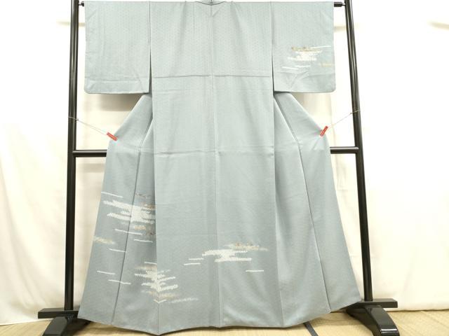 Rakuten - 平和屋着物■訪問着　刺繍　絞り　横段花文　金彩　正絹　逸品　DABB7493op