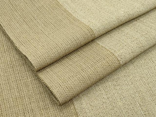 着物 袋帯 全通 古代布 科布 夏物 黄土色 洒落帯 自然素材 しな布 原始