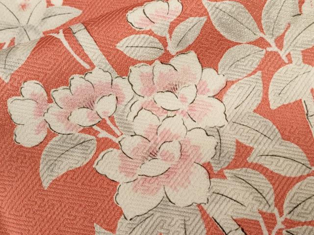 Kimono - 平和屋着物■上質な小紋　枝花文　正絹　逸品　CABC6239ev