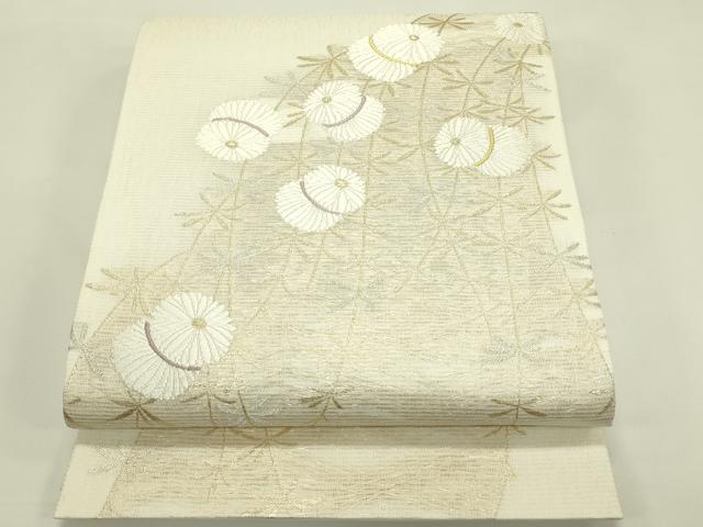 Rakuten - 平和屋着物＊夏物　六通柄袋帯　唐織　菊　金銀糸　正絹　逸品　未使用　CABI5536rv