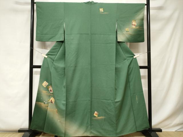 平和屋着物■訪問着 源氏物語 紅葉賀 暈し染め 金彩 正絹 逸品 CABC0589ev