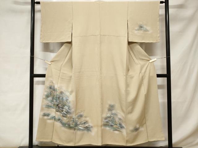 平和屋着物■訪問着　風景文　暈し染め　金彩　正絹　逸品　CABC0622ev