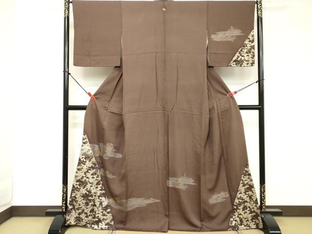 平和屋着物■訪問着　草花文　金彩　正絹　逸品　DABE2669cd