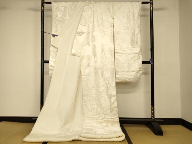平和屋の平和屋本店●白打掛　白無垢　和装　婚礼　結婚式　花嫁　神社挙式　唐織　地紙花車鶴文　逸品　AABJ2692fw｜アングル2