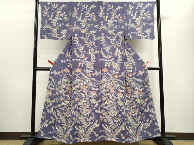 平和屋着物■訪問着　舞蝶枝更紗花文　正絹　逸品　CABD0880ze