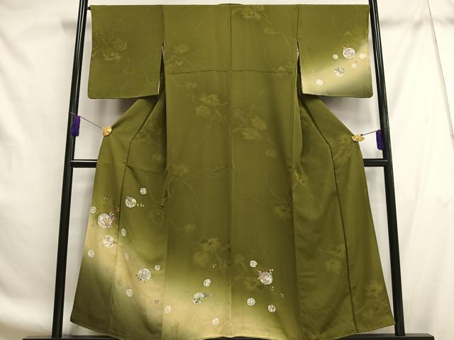 Kimono - 平和屋着物■訪問着　南天丸文　暈し染め　正絹　逸品　AABF8702oa