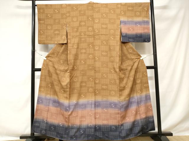 平和屋着物■訪問着　千鳥花文　暈し染め　正絹　逸品　CABE1738ev