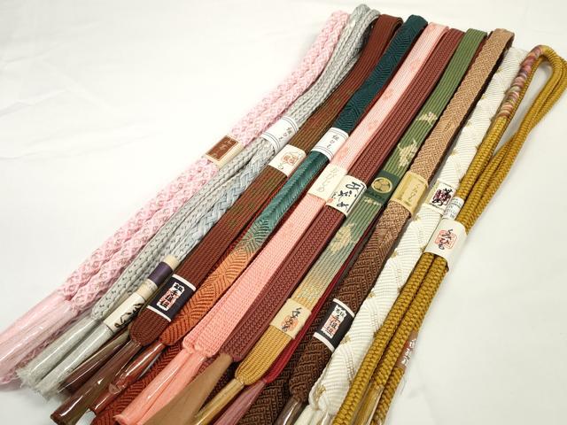 平和屋着物●和装小物　帯締め10本セット　礼装用　組紐　高麗組　金糸　逸品　未使用　DABD7048zzz