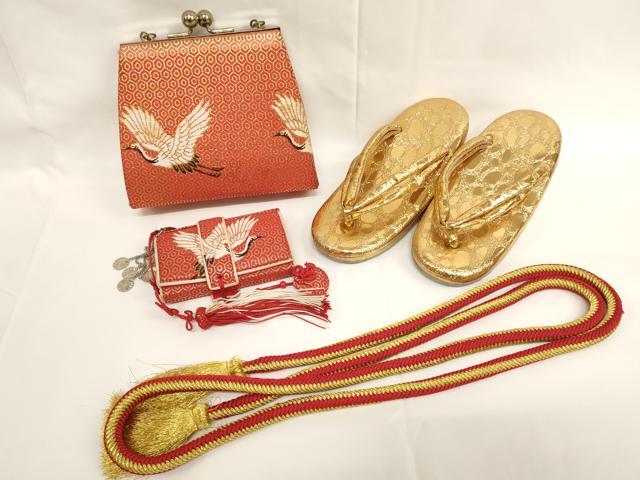 平和屋着物[]七五三 女の子 和装小物セット(草履・バッグ・帯締め・筥迫・ビラ簪) ...