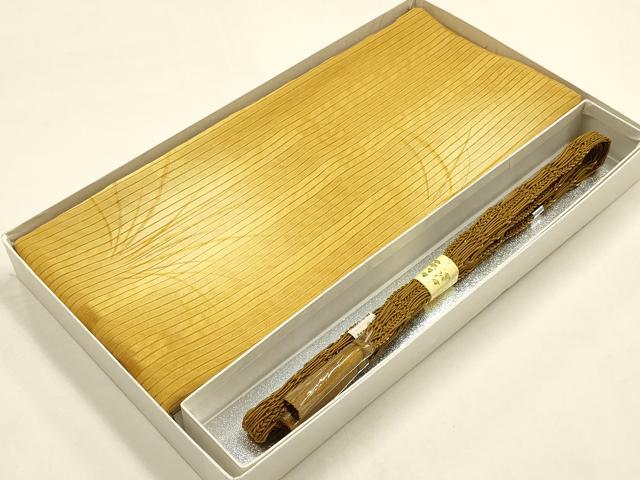 Folding Fan - 平和屋着物＊夏物　和装小物　帯締め・帯揚げセット　平組　レース組　芝草文　暈し染め　金糸　金彩　逸品　未使用　AABF9959ay