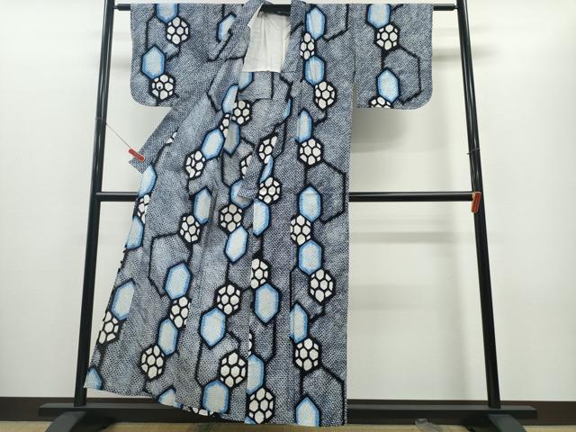 平和屋着物∴夏物 浴衣 有松鳴海絞り 亀甲重ね吉祥文 綿 逸品 CABD2430ng