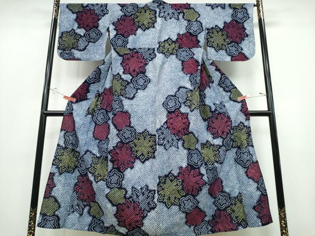 平和屋着物∴夏物 浴衣 有松鳴海絞り 舞花文 綿 逸品 CABD2476ng