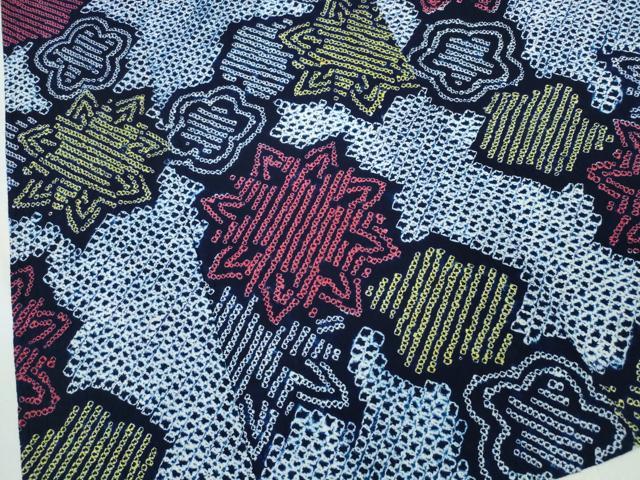 平和屋着物∴夏物　浴衣　有松鳴海絞り　舞花文　綿　逸品　CABD2476ng