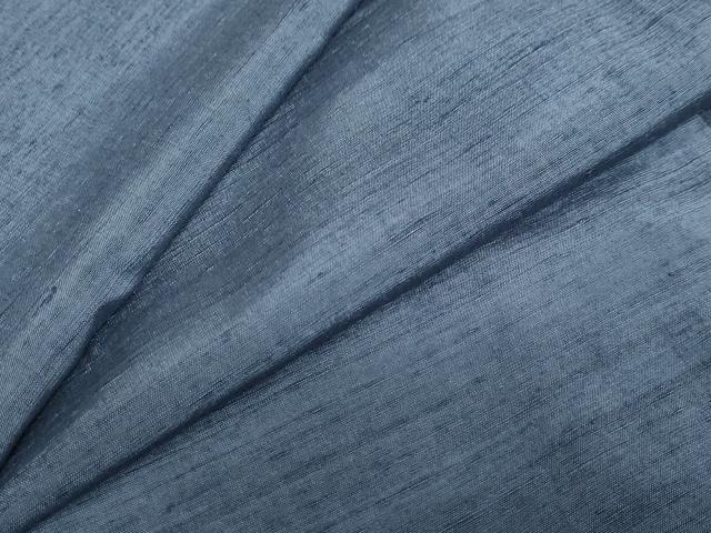平和屋着物●結城紬　深縹色　正絹　逸品　DABC2050ud