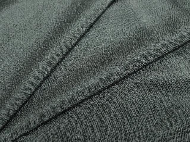 Rakuten - 平和屋着物●上質な色無地　錆鉄御納戸色　鬼しぼ縮緬　正絹　逸品　DABC2053ud