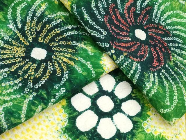 平和屋着物∴夏物　浴衣　有松鳴海絞り　ねじ花文　綿　逸品　CABD2500ng