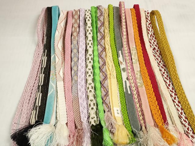 平和屋着物＊夏物　和装小物　帯締め20本セット　レース織　金銀糸　逸品　DABC1546zzz