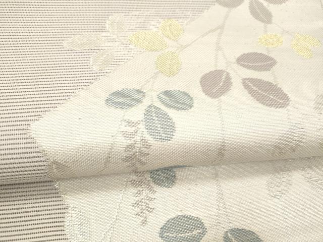平和屋の平和屋着物＊夏物 六通柄袋帯 枝葉文 金銀糸 正絹 逸品 DABC8320cm｜アングル3