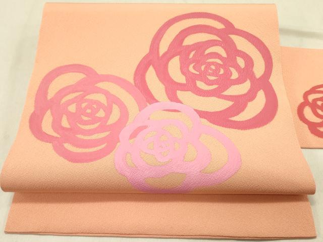 Rakuten - 平和屋着物●九寸名古屋帯　薔薇　バラ　鬼しぼ縮緬　正絹　逸品　DABD0018op