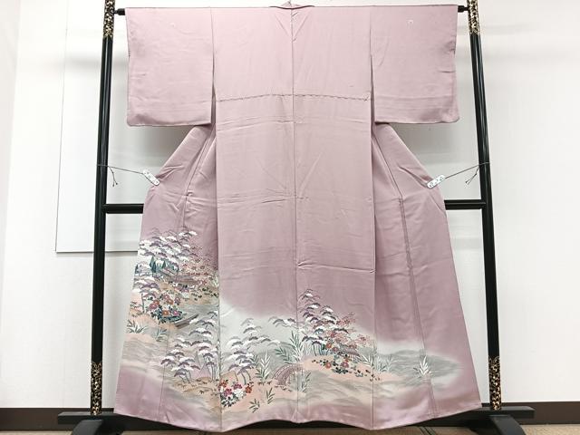 Rakuten - 平和屋着物■豪華色留袖　渡橋風景文　暈し染め　金彩　正絹　逸品　CABE0567xi