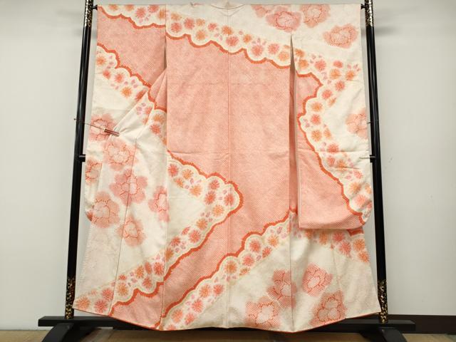 平和屋着物●豪華振袖　総絞り　菱花文　正絹　逸品　CABJ6525ut