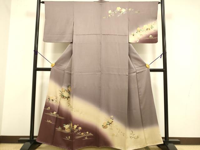 螺鈿がキラキラ！ペールオレンジぼかし　正絹訪問着 楽天市場】付け下げ訪問着 螺鈿の通販
