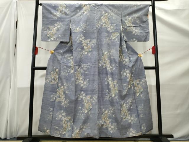 平和屋着物■上質な紬　人物風景文　正絹　逸品　AABC1500nf