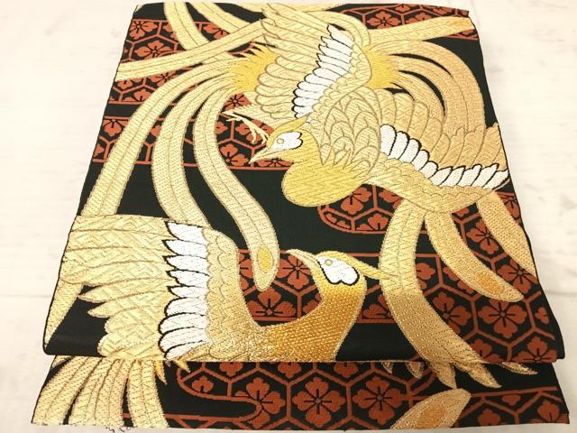 黒　丸帯　鳳凰柄 楽天市場】鳳凰 帯の通販