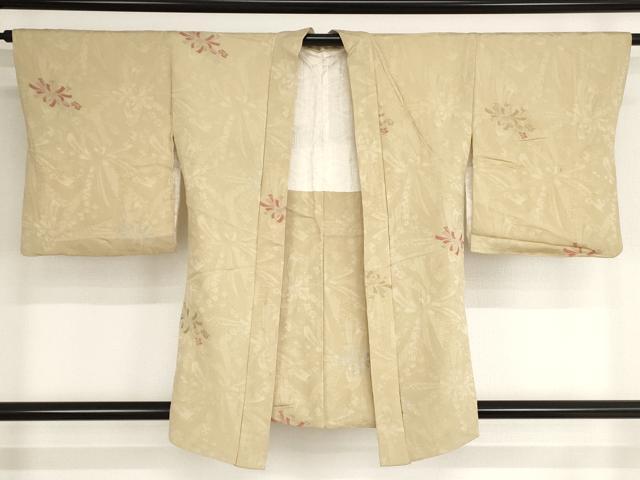 Haori - 平和屋着物■羽織　寿光織　地紋起こし　舞花熨斗文　金銀糸　正絹　逸品　AAAO7555bw