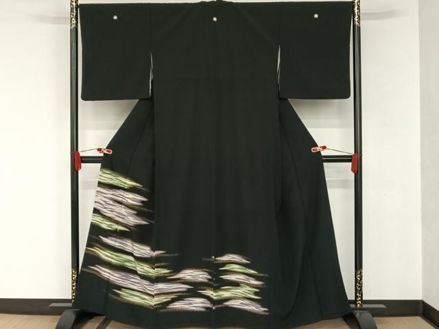 平和屋着物■豪華黒留袖　霞文　正絹　逸品　AAAS6601rz