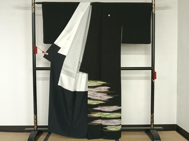 平和屋着物■豪華黒留袖　霞文　正絹　逸品　AAAS6601rz