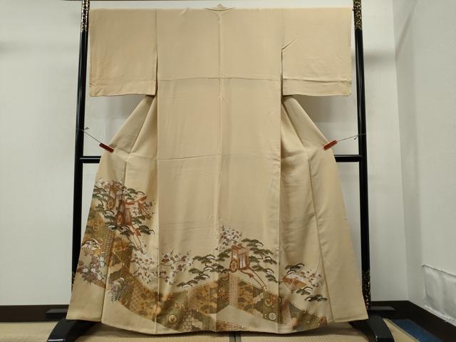 Irotome - 平和屋着物■豪華色留袖　御所車鳳凰吉祥梅松文　金彩　正絹　逸品　CAAP3745yc