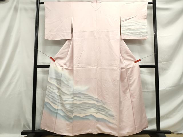 Rakuten - 平和屋着物■訪問着 作家物 霞重ね山文 暈し染め 正絹 逸品 DABE0897qa