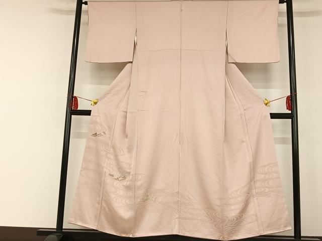 Irotome - 平和屋着物■豪華色留袖　総刺繍　流水花文　正絹　逸品　AAAM6379sa