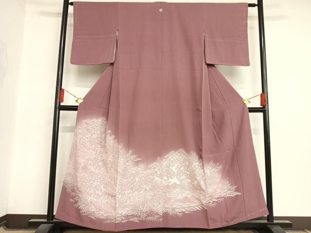 Irotome - 平和屋着物■豪華色留袖　風景草花文　正絹　逸品　AAAM8342np
