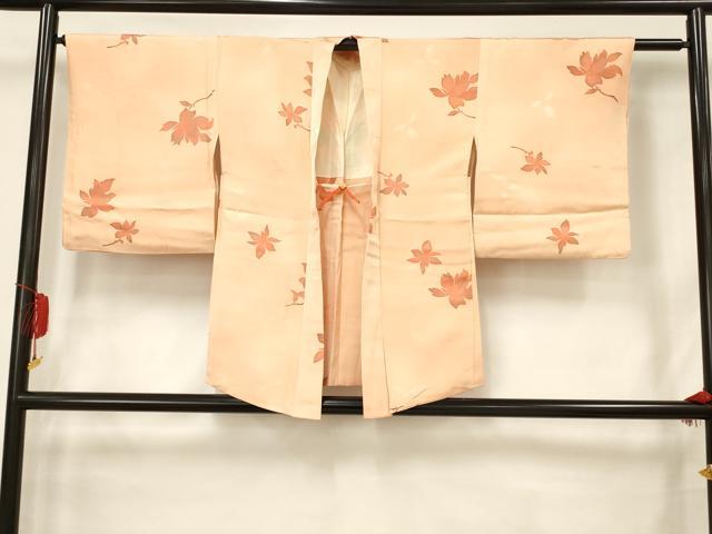 Haori - 平和屋着物■羽織　地紋起こし　舞花文　正絹　逸品　AAAP2255fy