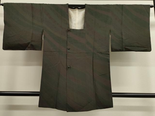 平和屋着物■道行コート 草花文 正絹 逸品 CAAK3876dy