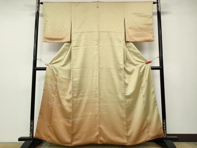 平和屋着物●人間国宝　福田喜三郎　訪問着　箔散らし　暈し染め　金彩　正絹　逸品　CABD7495ut