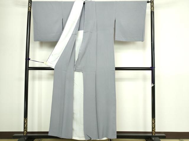 平和屋の平和屋着物▽上質な色無地　単衣　桔梗鼠色　正絹　逸品　DABG9611sf｜アングル3
