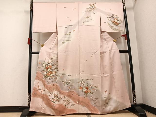 平和屋着物●訪問着　駒刺繍　草花文　暈し染め　金彩　正絹　逸品　AABH9714ph heiwaya-11132848 平和屋 パッケージ画像
