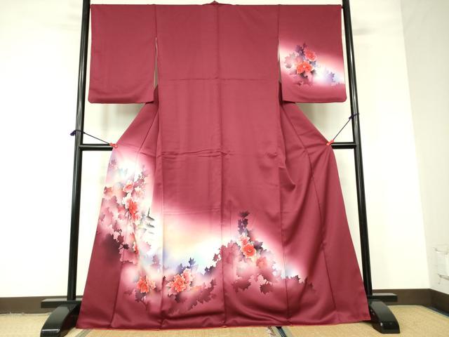 Rakuten - 平和屋着物■訪問着　風景シルエット　暈し染め　ロング丈　正絹　逸品　DABD0070op