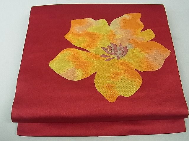 平和屋着物■八寸名古屋帯 舞花文 逸品 th2607