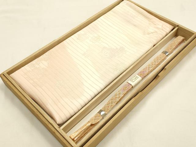 平和屋本店＊夏物 和装小物 帯締め・帯揚げセット 平組 レース組 流水花地紋 暈し...
