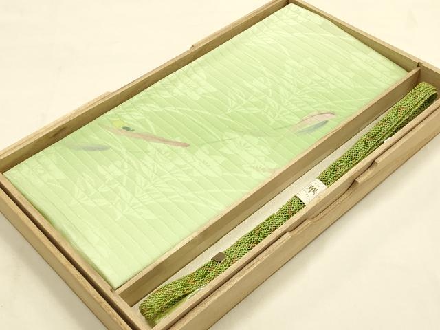 Rakuten - 平和屋本店＊夏物　和装小物　帯締め・帯揚げセット　平組　レース組　枝葉文　暈し染め　金糸　逸品　未使用　AABF9952ay