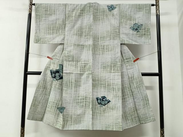 平和屋着物●男性　訪問着　紬地　舞花文　正絹　逸品　未使用　CABC6541yc